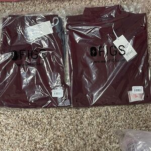 Figs - (ONE SET) Technical Collection Scrubs - Burgundy